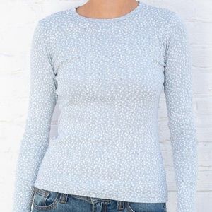 Brandy Melville blue floral long sleev